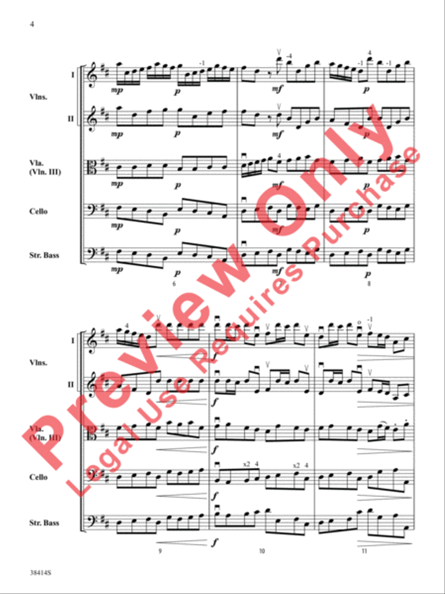 Concerto a Cinque, Opus 7, No. 1 String Orchestra scores gallery preview page 5