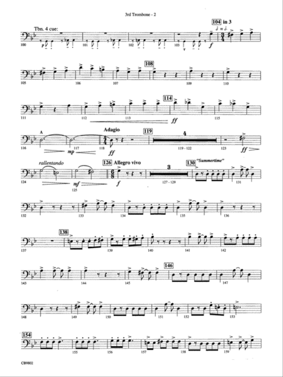 Porgy and Bess® (Medley): 3rd Trombone Concert Band scores gallery preview page 2