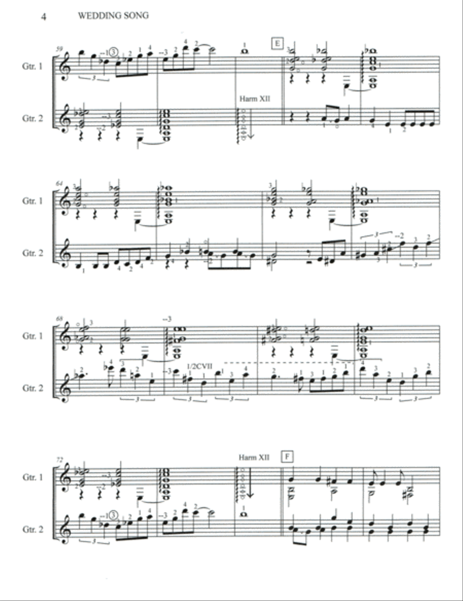 Wedding Song for Jim and Nancy Guitar scores gallery preview page 5