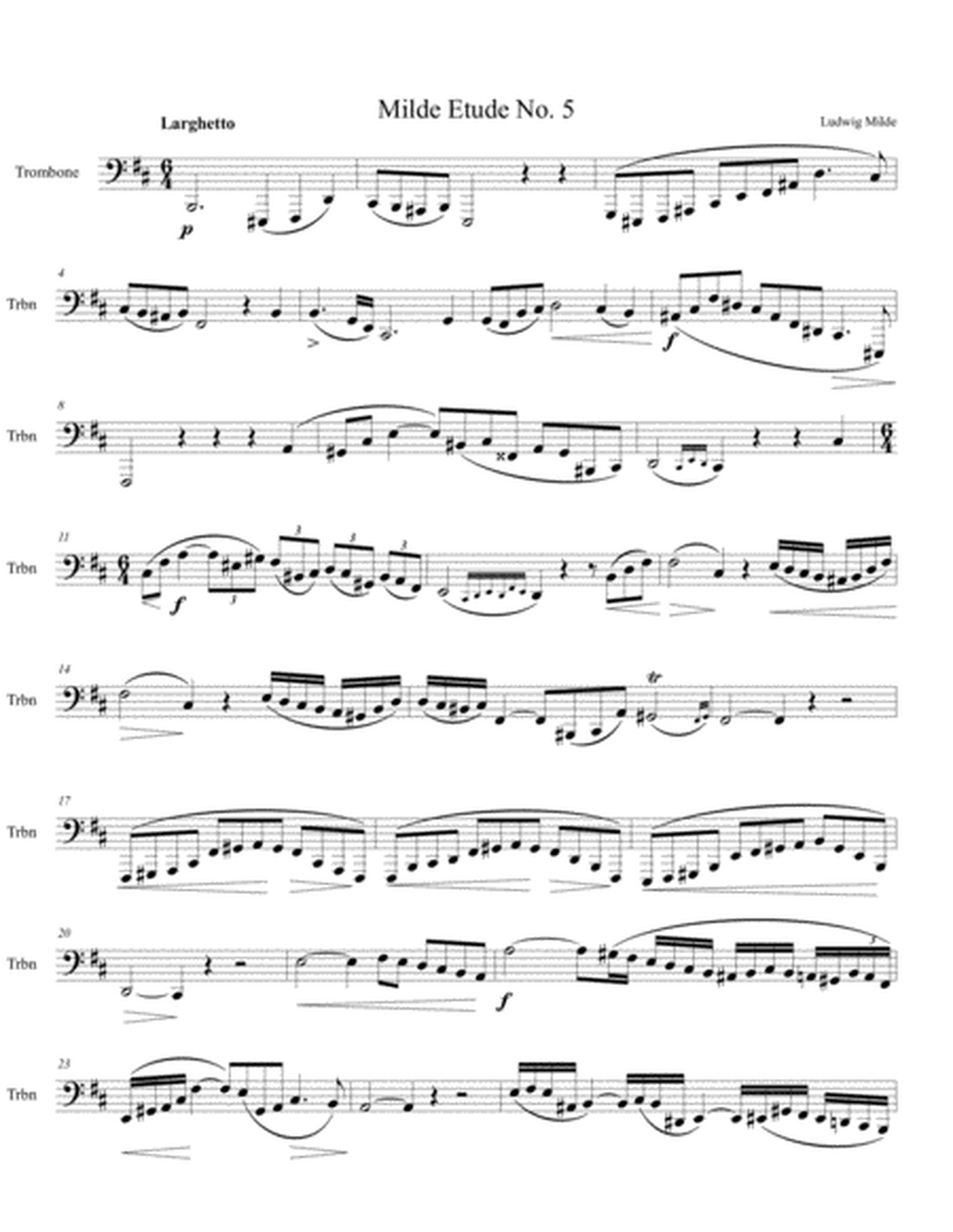 The first of a set of three etudes, originally for bassoon, adapted for bass Trombone image number null