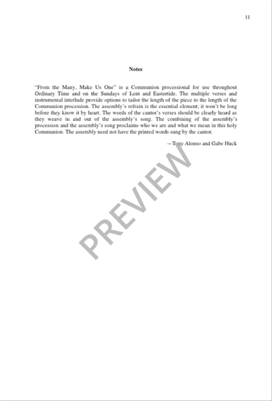 From the Many, Make Us One 3-Part scores gallery preview page 12