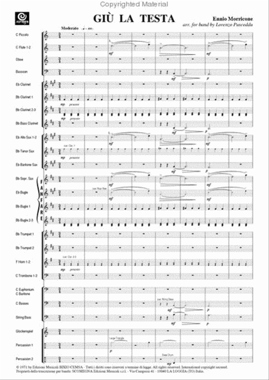 Giu' La Testa Concert Band scores gallery preview page 3