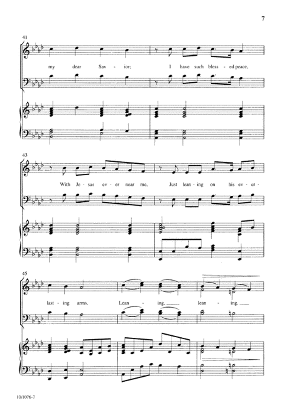Leaning on the Everlasting Arms 4-Part scores gallery preview page 7