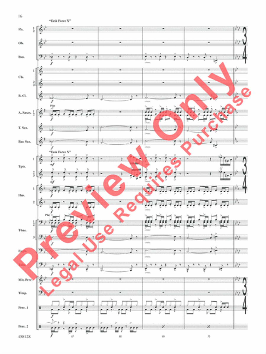 Suicide Squad Concert Band scores gallery preview page 17