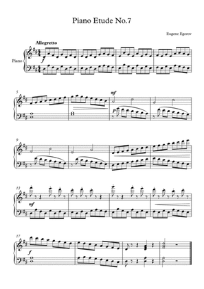 Piano Etude No.7 in D Major