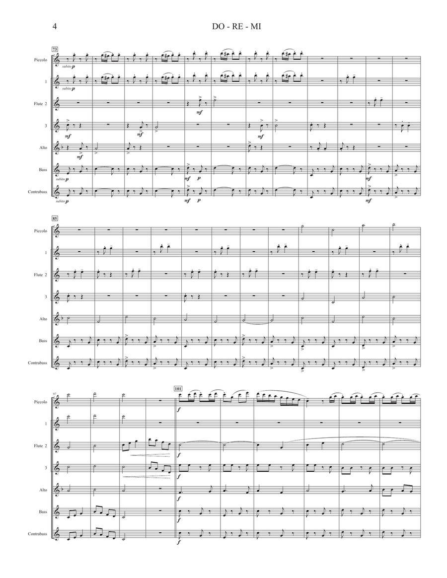 Do-Re-Mi Flute Choir scores gallery preview page 4