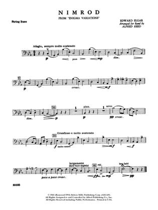 Nimrod (from Elgar's Variations): String Bass