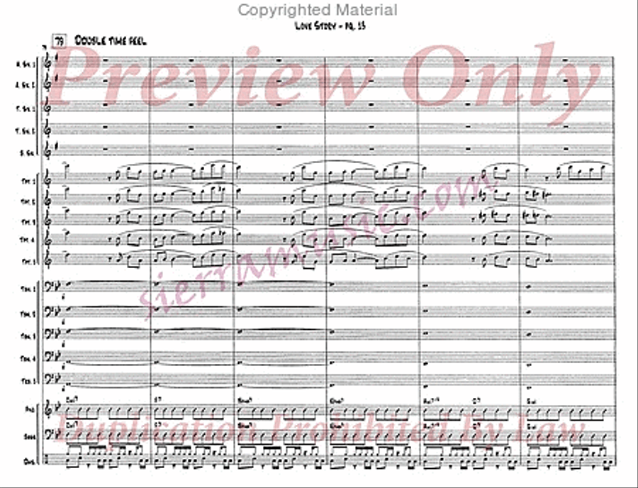 Love Story Love Story Jazz Ensemble scores gallery preview page 14