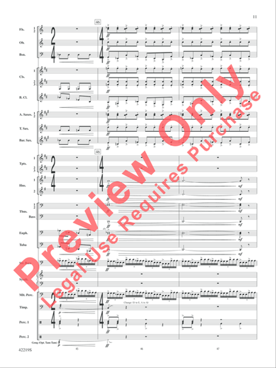 Man of Steel, Suite from Concert Band scores gallery preview page 12