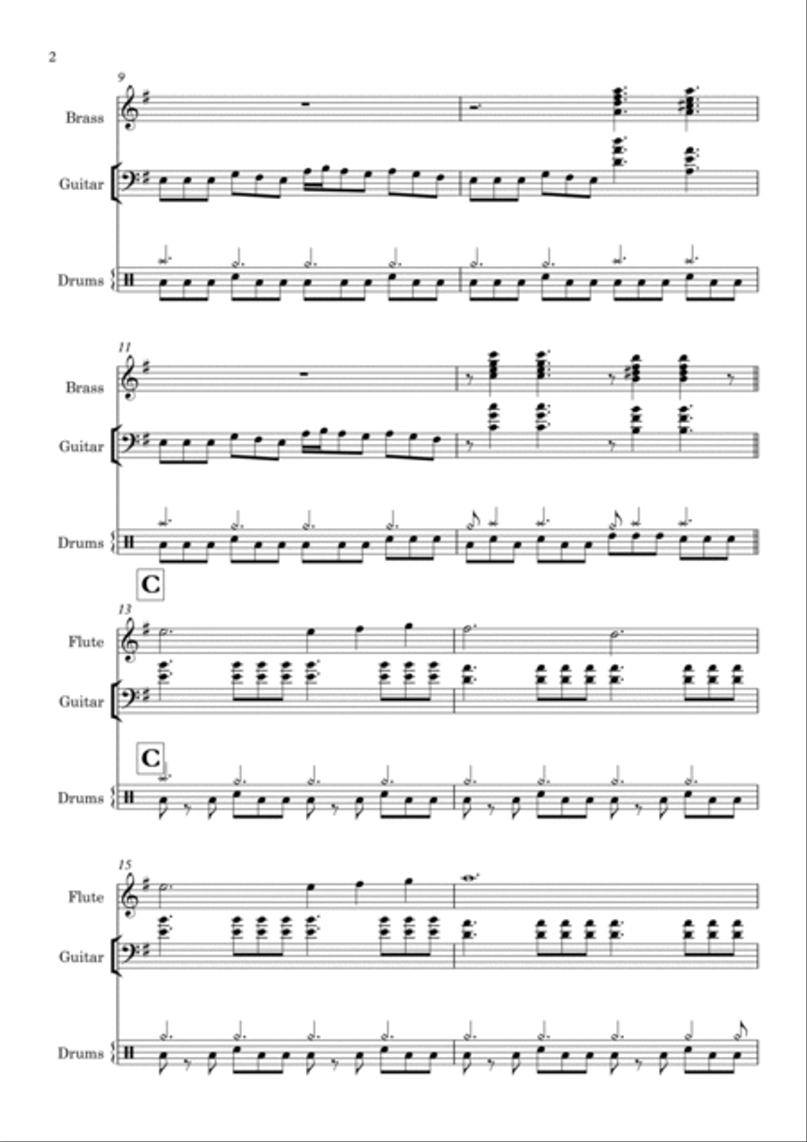 The Rising Fighting Spirit Flute scores gallery preview page 2