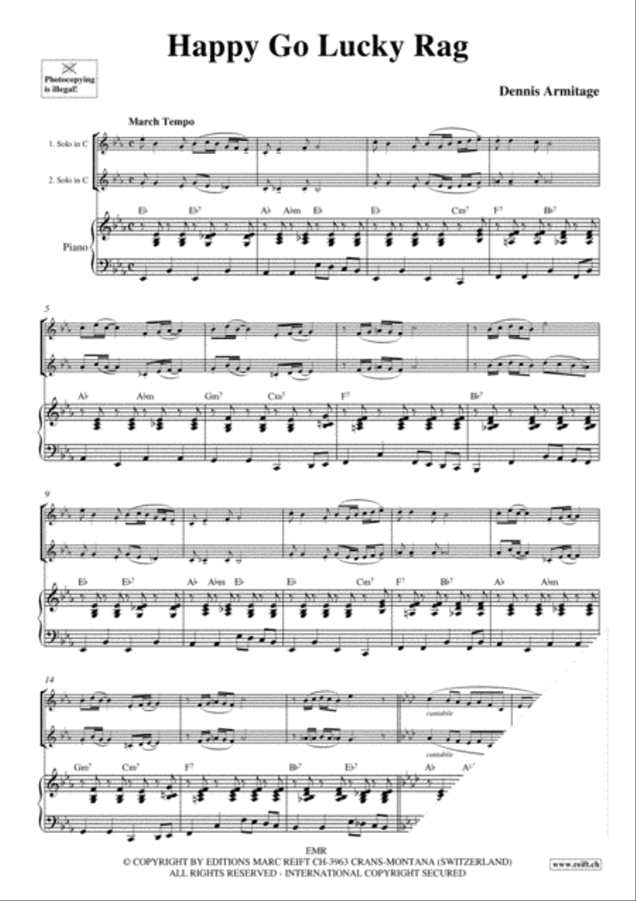 Ragtime Ragtime Alto Saxophone scores gallery preview page 3