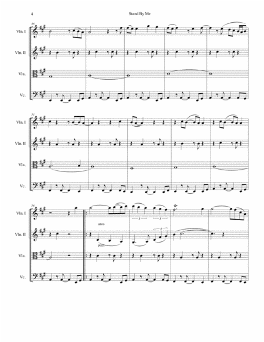 Stand By Me Stand By Me String Quartet scores gallery preview page 5