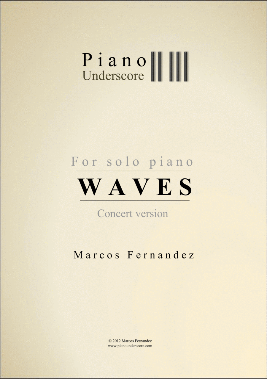 Waves (Concert version) Piano Solo scores gallery preview page 1