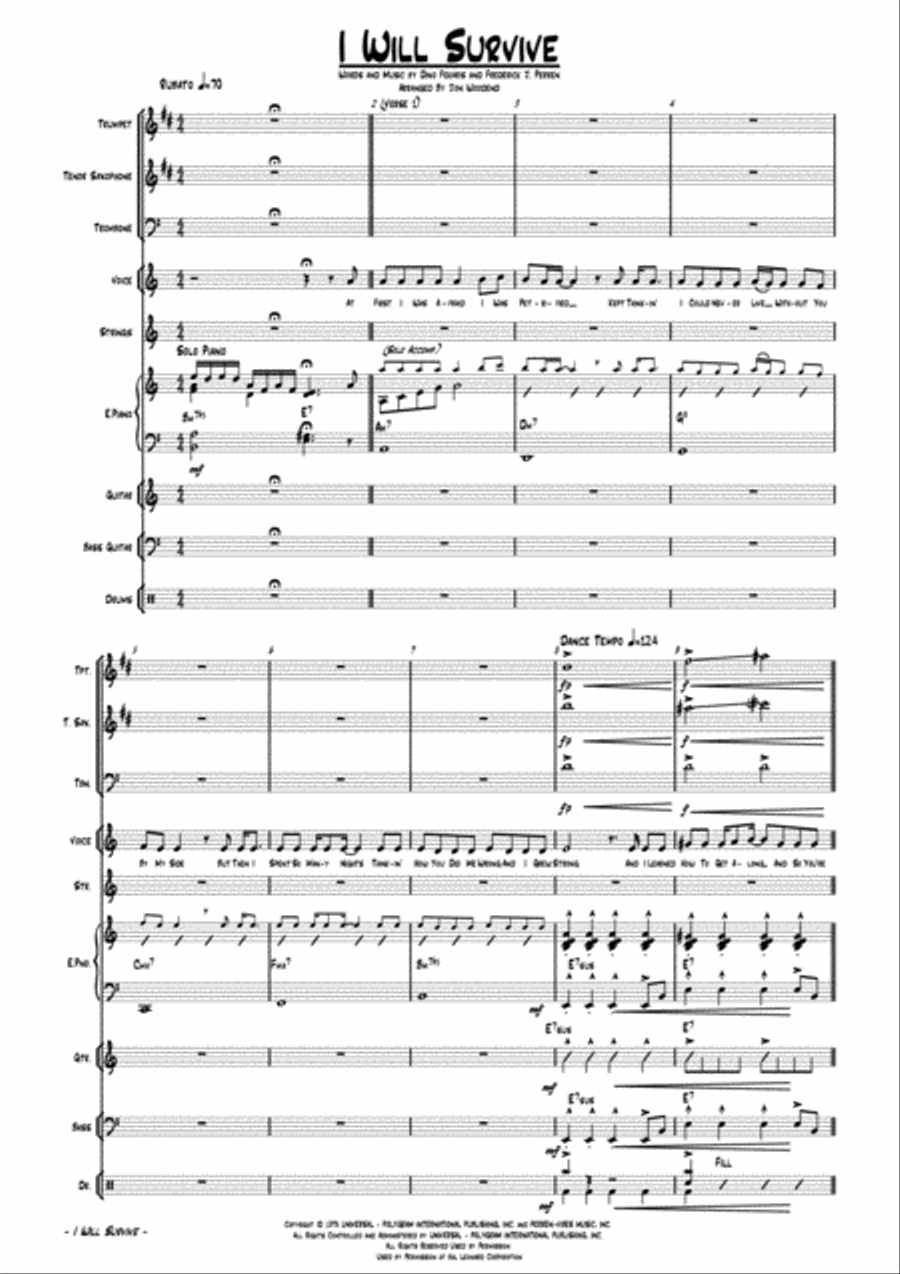 I Will Survive Jazz Ensemble scores gallery preview page 4
