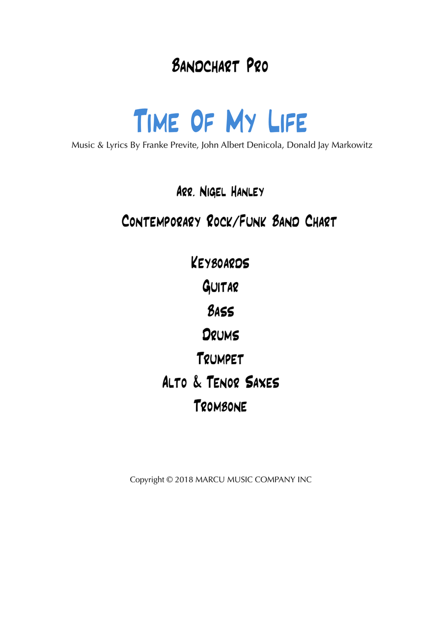 (i've Had) The Time Of My Life Jazz Ensemble scores gallery preview page 1