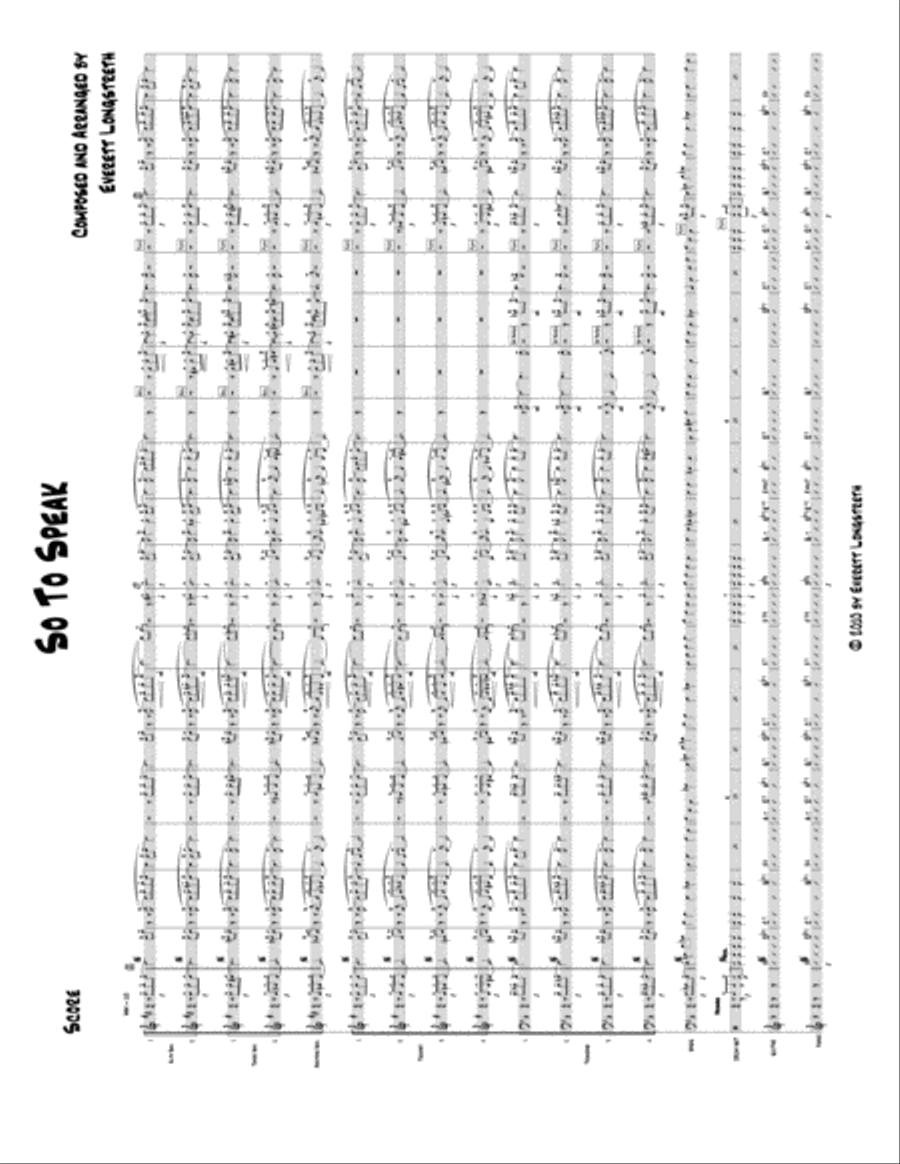 So To Speak So To Speak Jazz Ensemble scores gallery preview page 1