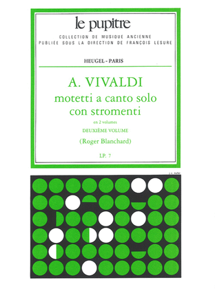 Book cover for Mottetti A Canto Solo Con Stromenti Vol. 2