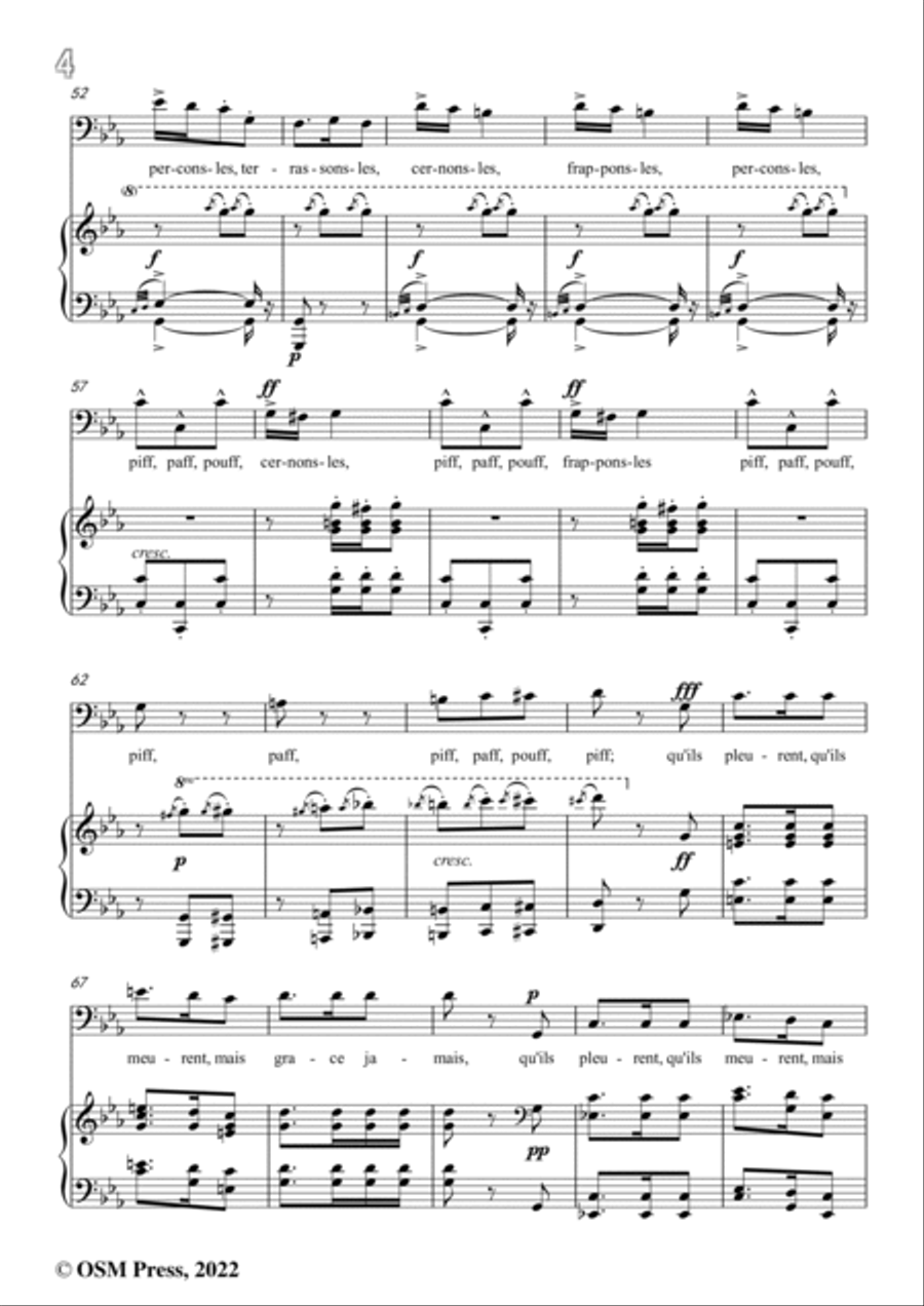 Meyerbeer-Piff,Paff,from Les Huguenots,for Voice and Piano Voice Solo scores gallery preview page 6