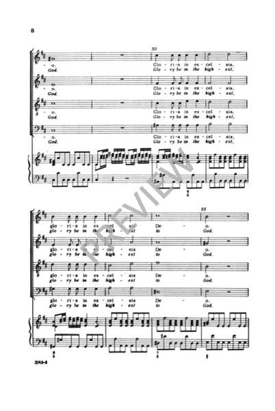 Gloria in Excelsis - SATB image number null