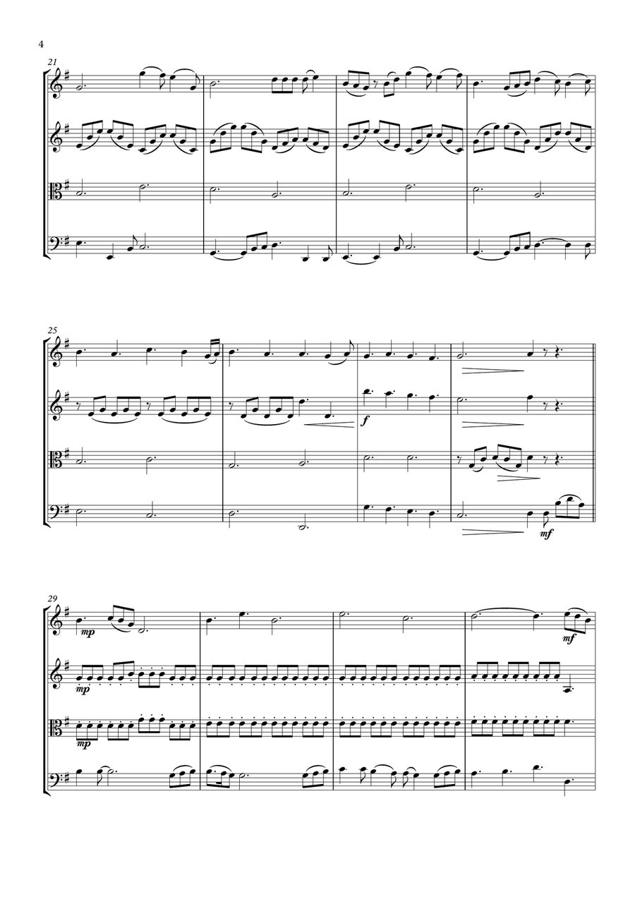 Perfect String Quartet scores gallery preview page 4