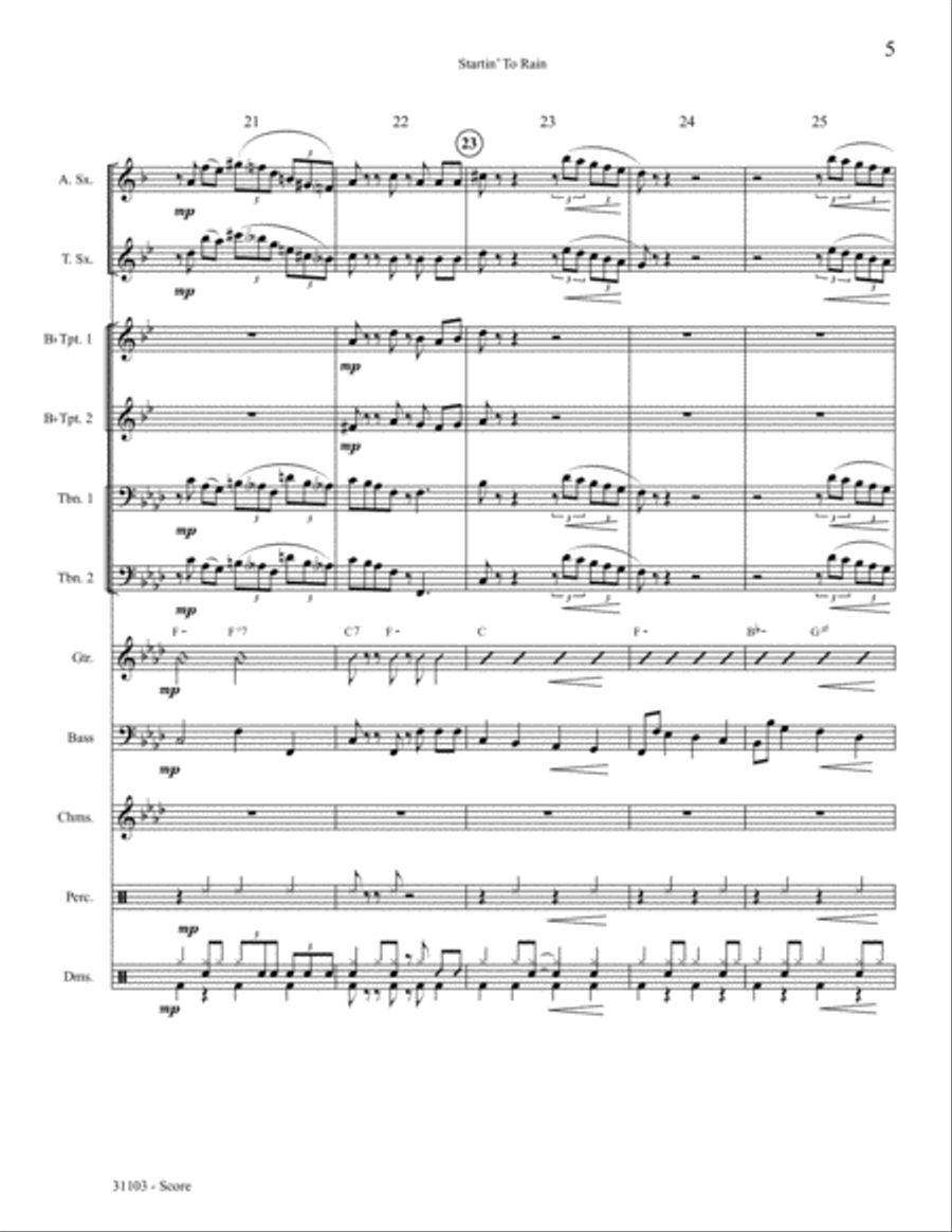 Startin' to Rain: Score Score scores gallery preview page 5