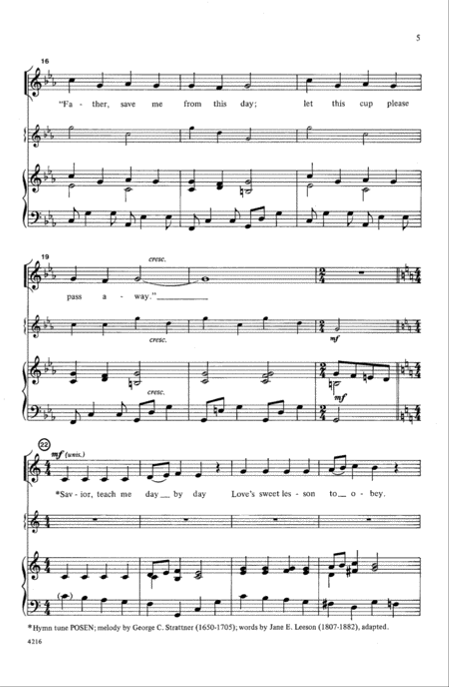 A Lenten Lesson Unison Choir scores gallery preview page 5