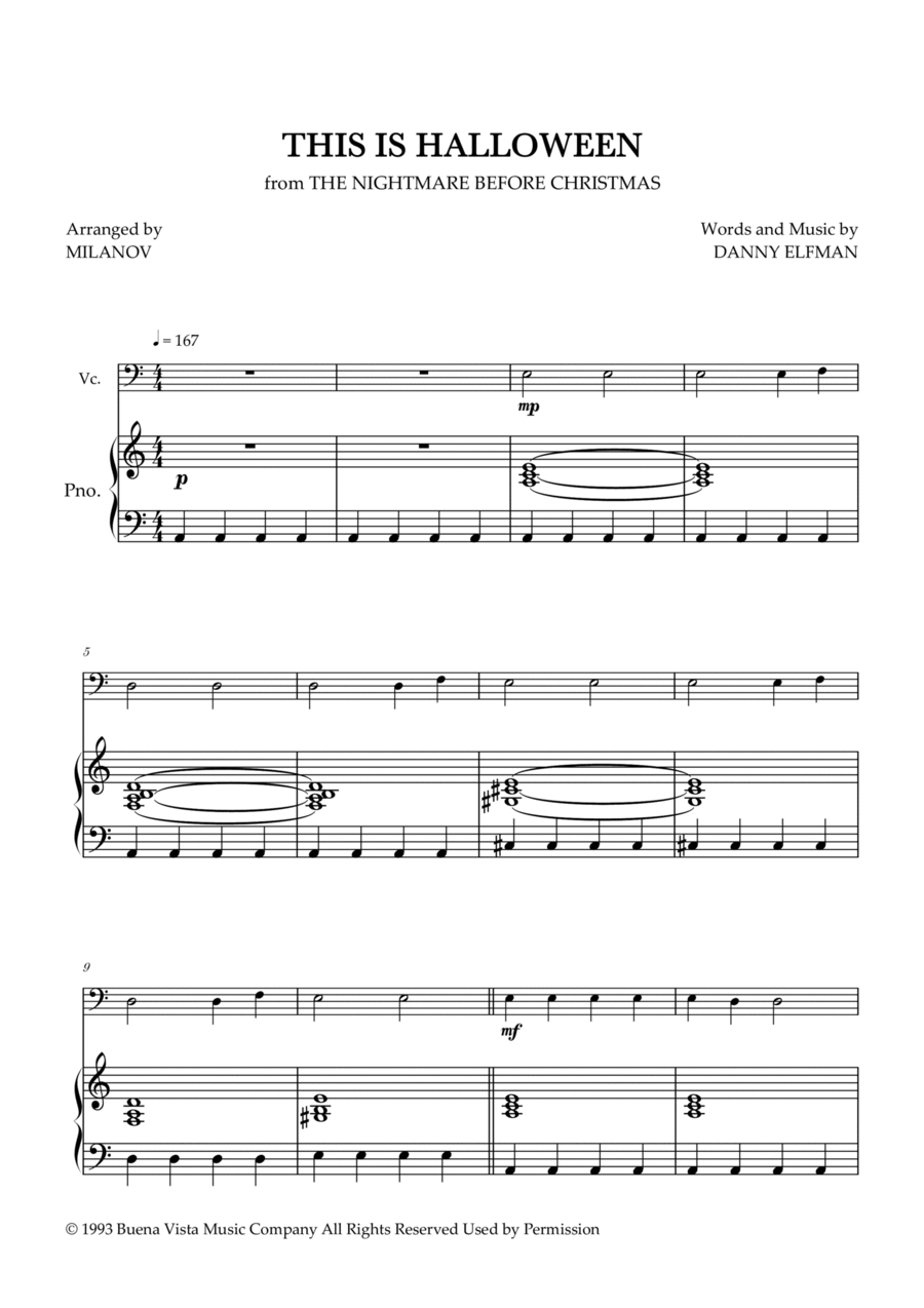 This Is Halloween Piano scores gallery preview page 1