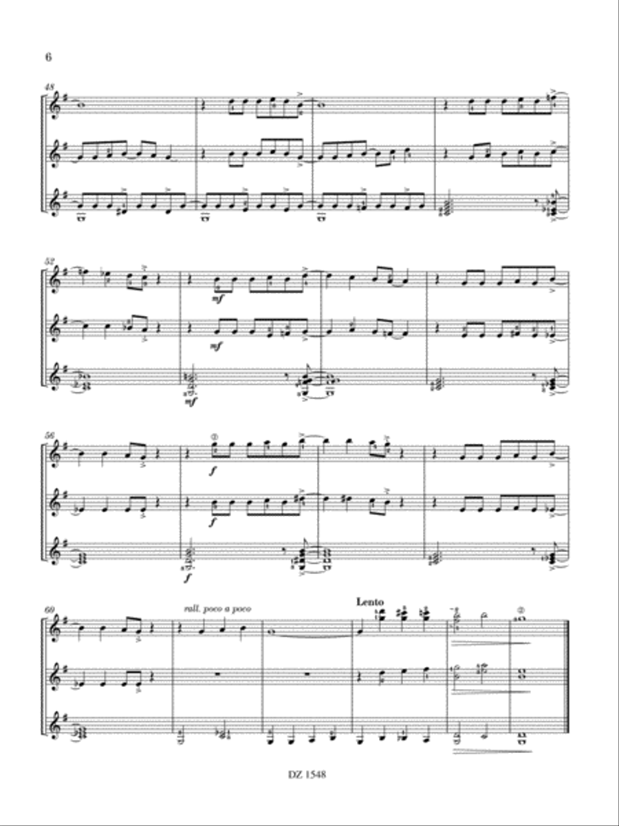 Bambou calypso, Habanera bohème Guitar Ensemble scores gallery preview page 6