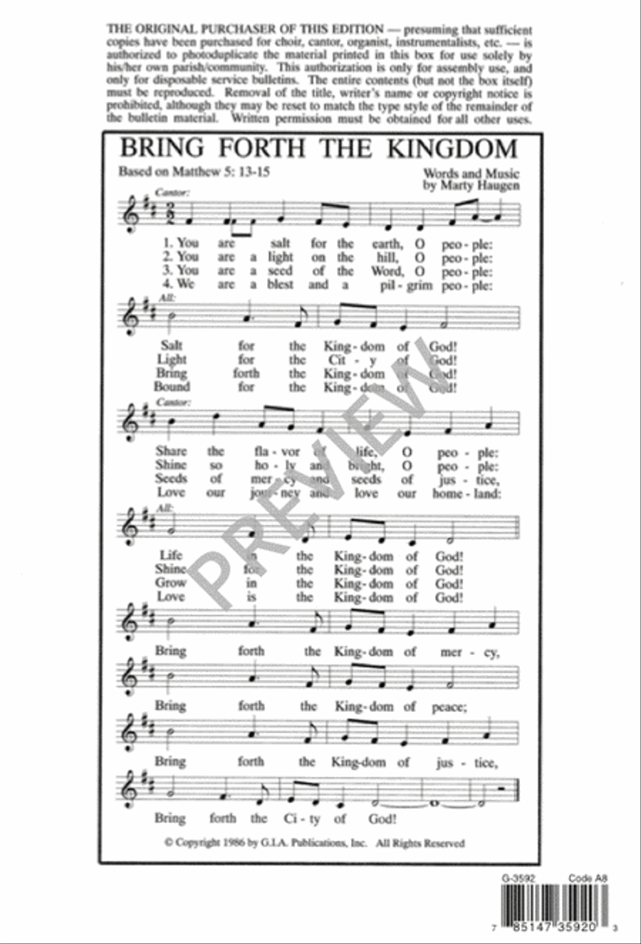 Bring Forth the Kingdom 3-Part scores gallery preview page 9