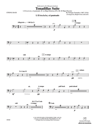 Tonadillas Suite: String Bass