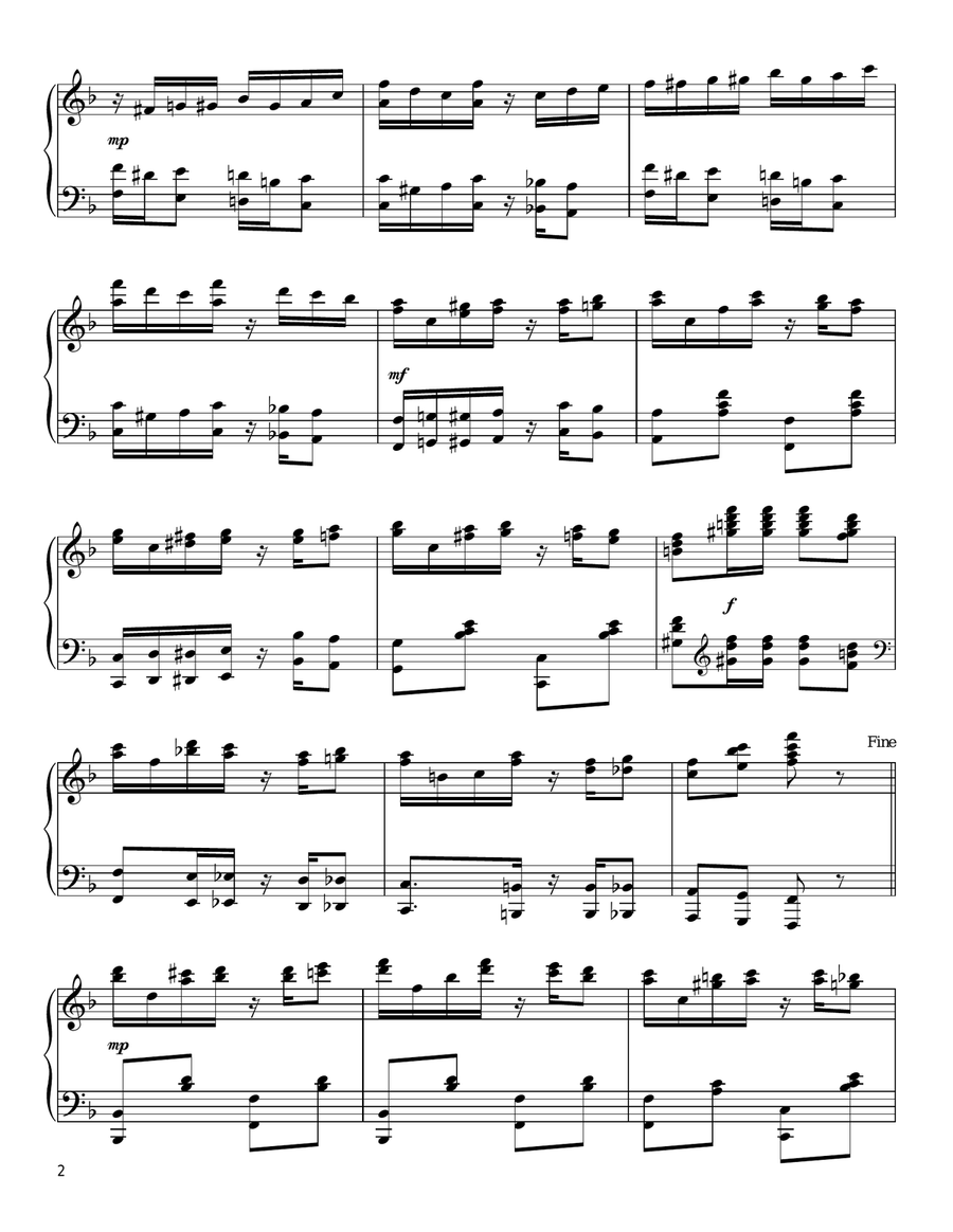 Joy To The World [Ragtime version] Piano Solo scores gallery preview page 2
