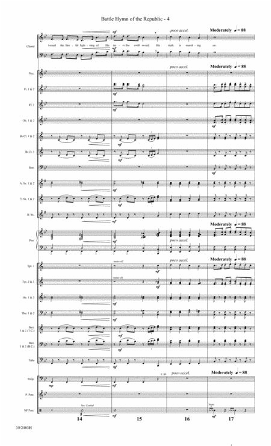 Battle Hymn of the Republic - Concert Band Score and Parts Concert Band scores gallery preview page 5