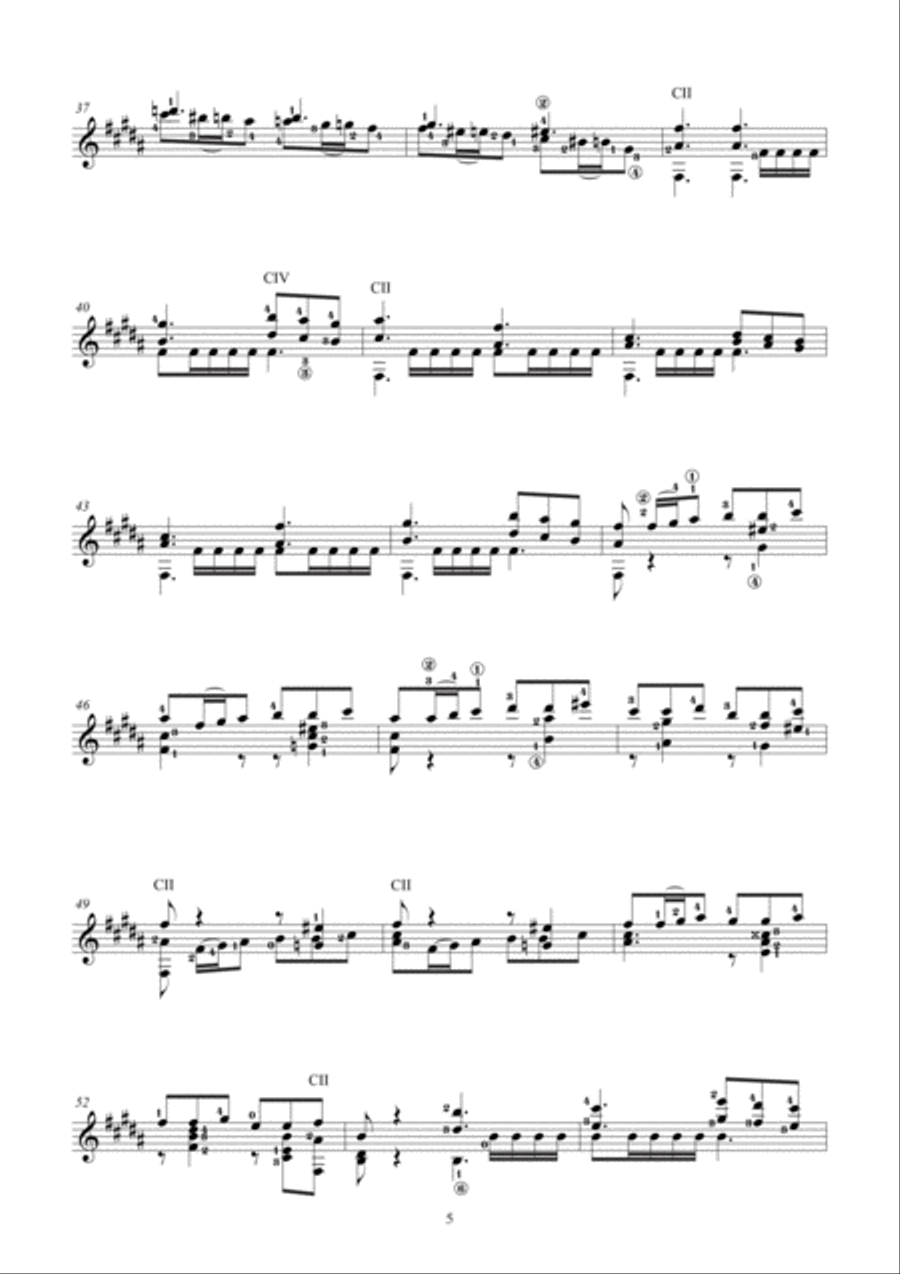 Scherzo para Guitarra (c.1933) Guitar scores gallery preview page 4