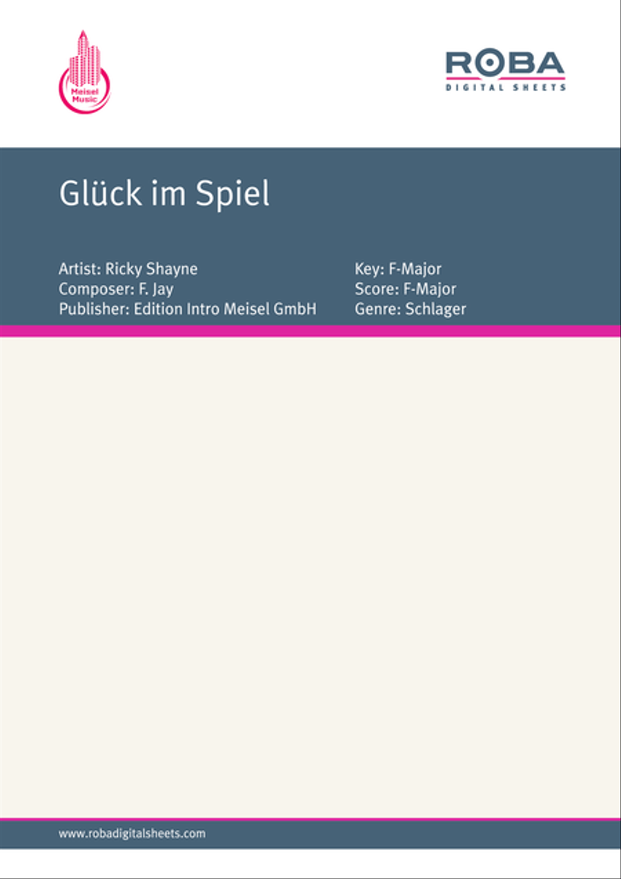 Gluck im Spiel Gluck im Spiel Piano, Vocal scores gallery preview page 1