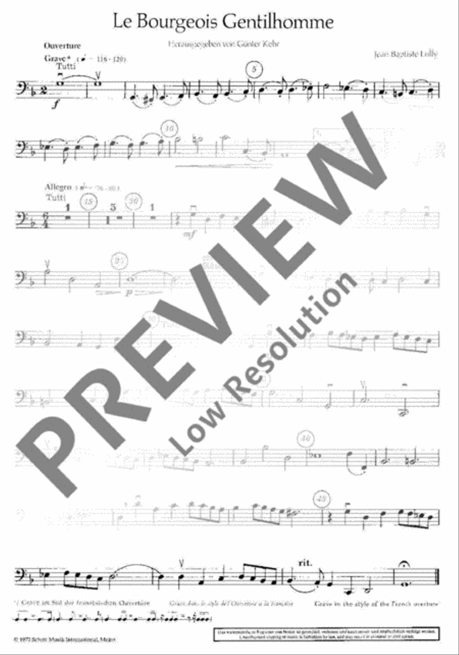 Le Bourgeois Gentilhomme Double Bass scores gallery preview page 4
