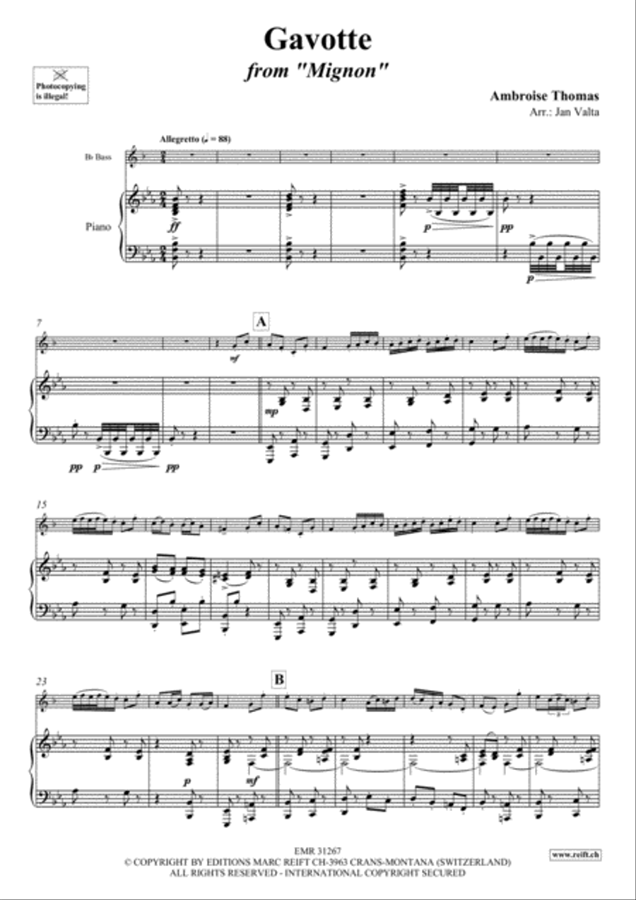 Gavotte Piano Accompaniment scores gallery preview page 3