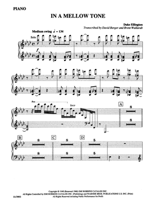 In a Mellow Tone: Piano Accompaniment