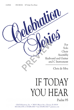Book cover for If Today You Hear