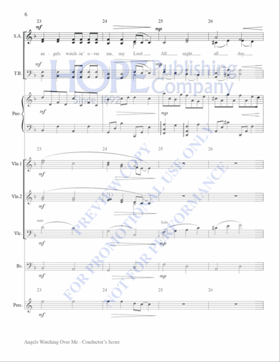 Angels Watching Over Me Angels Watching Over Me 4-Part scores gallery preview page 6