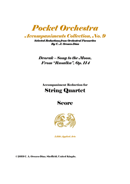 Dvorak - Song to the Moon from Rusalka, Op. 114 - Reduction for Soprano and String Quartet (SCORE A image number null