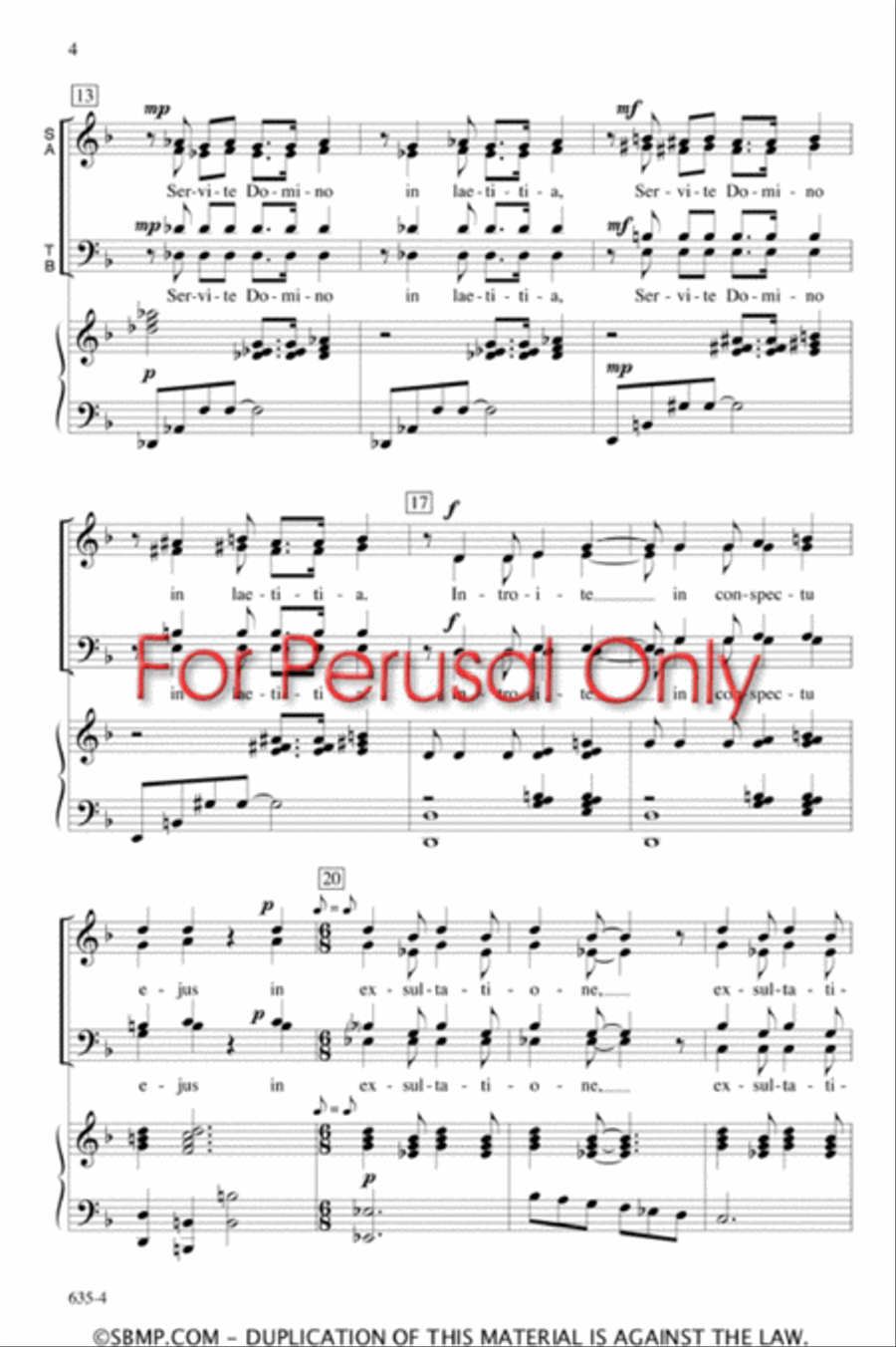 Jubilate Deo - SATB Octavo 4-Part scores gallery preview page 3