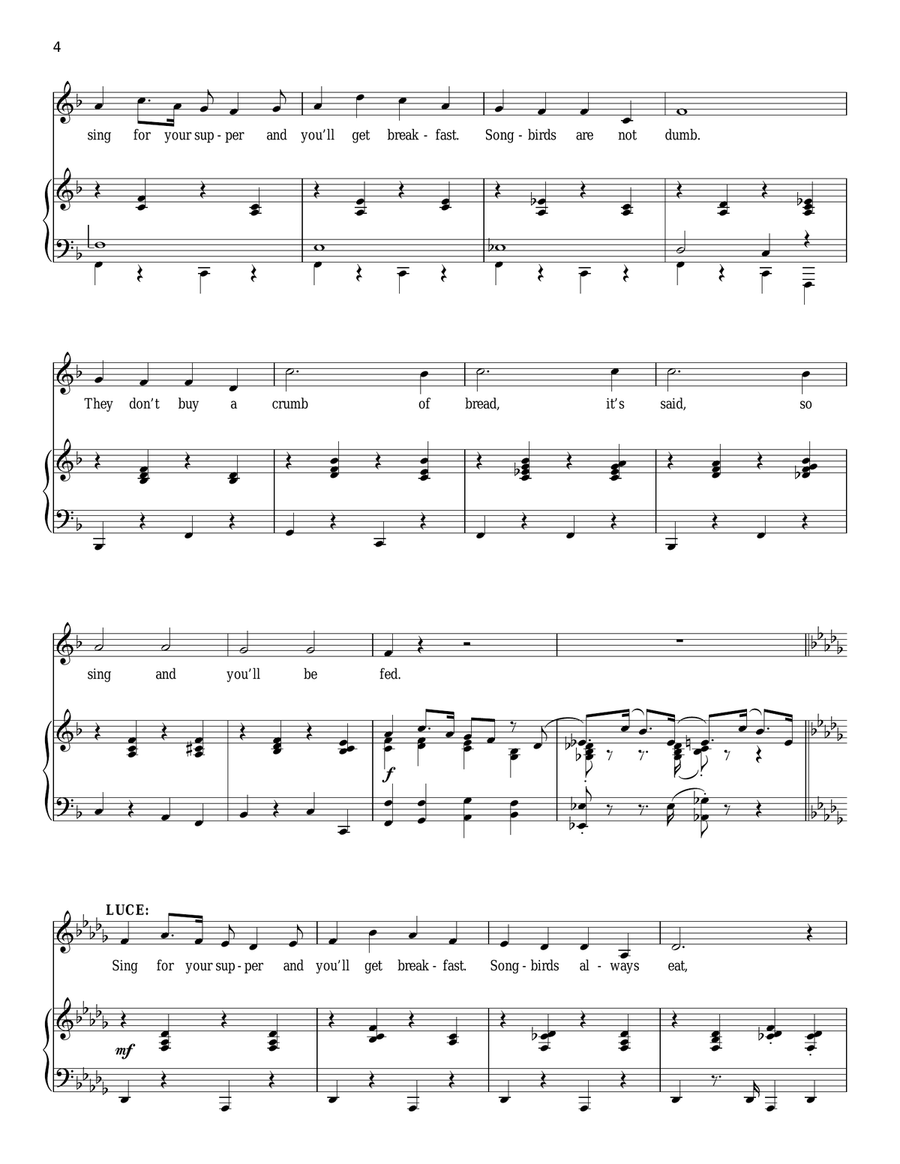 Sing For Your Supper Sing For Your Supper Voice Solo scores gallery preview page 4