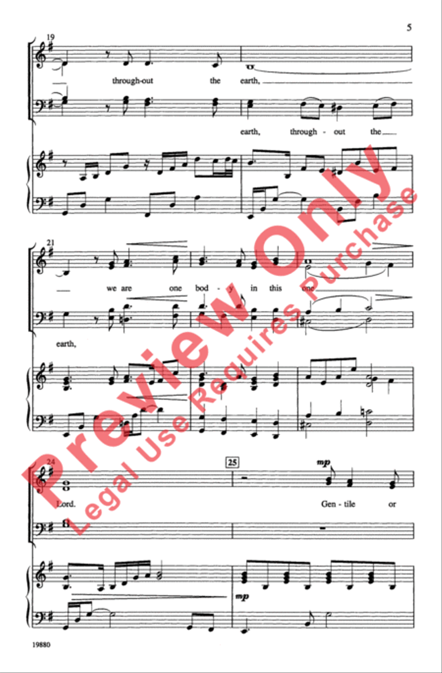 One Bread, One Body One Bread, One Body 4-Part scores gallery preview page 5