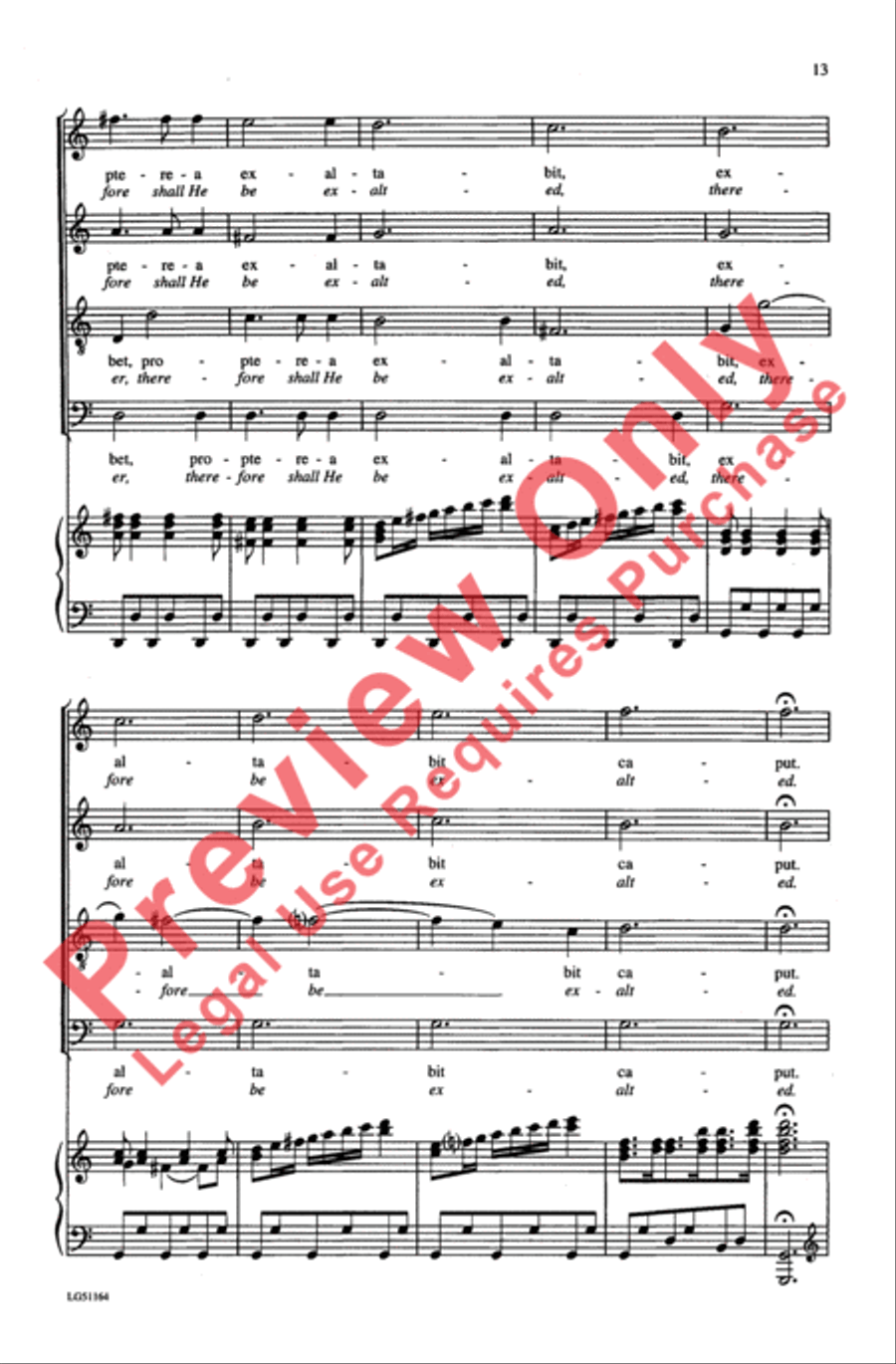 Dixit Dominus, K. 399 4-Part scores gallery preview page 13