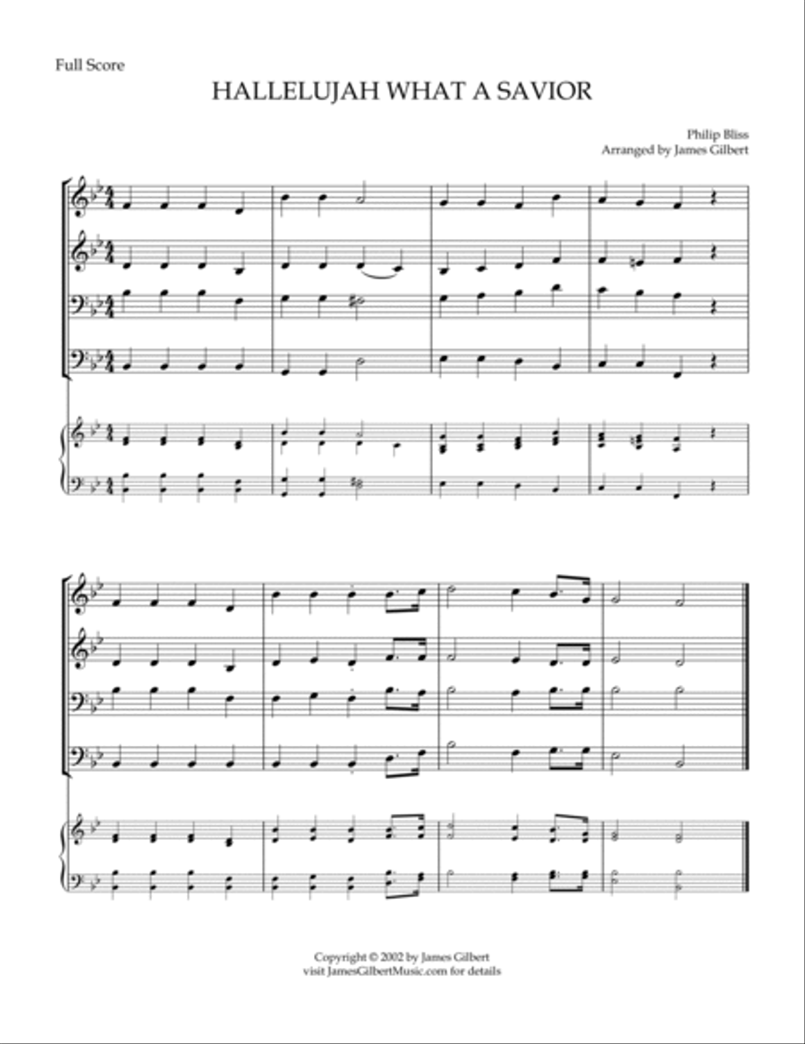 HALLELUJAH WHAT A SAVIOR Small Ensemble scores gallery preview page 2