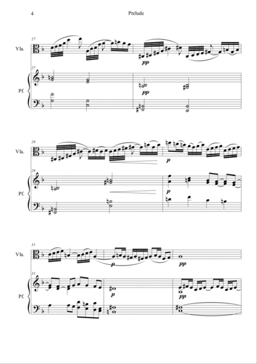 Prelude from Bergamasuqe Suite Viola scores gallery preview page 4