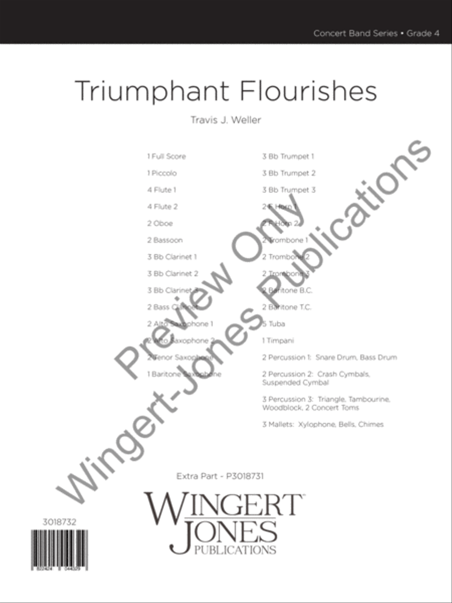 Triumphant Flourishes Concert Band scores gallery preview page 2