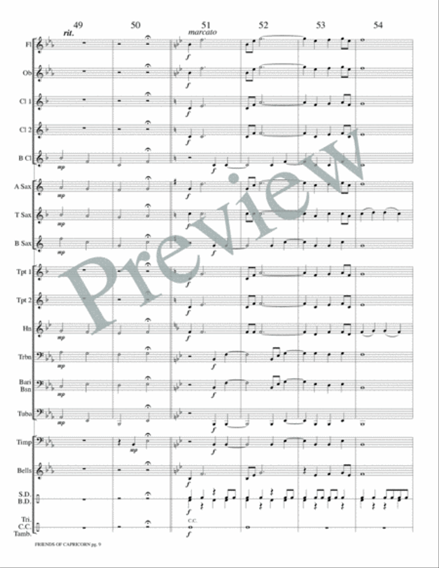 Friends of Capricorn Concert Band scores gallery preview page 12