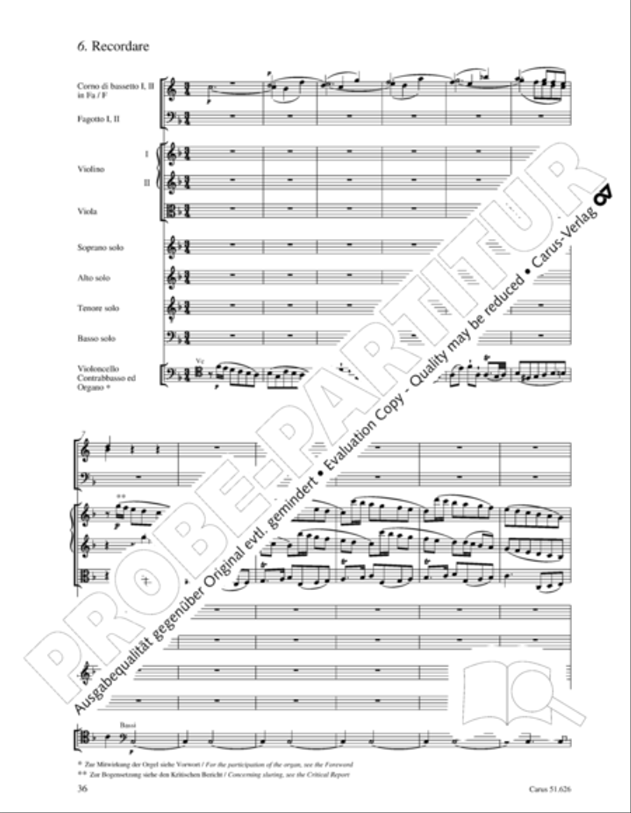 Missa longa in C major (Missa longa in C) 4-Part scores gallery preview page 48
