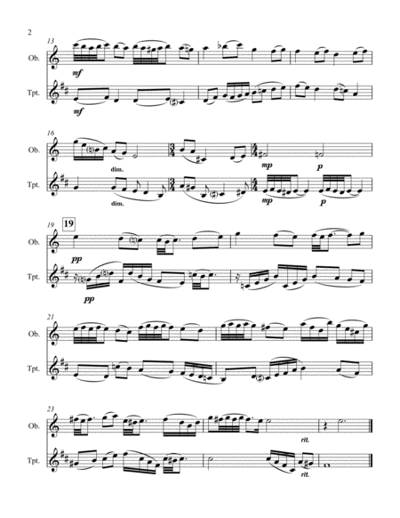 Suite for Oboe and Trumpet or Clarinet image number null